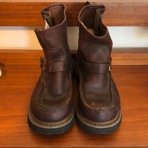 Kids Georgia brown leather boots size 5M